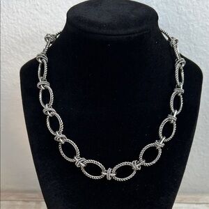 Cookie Lee Silver Chain Link Necklace